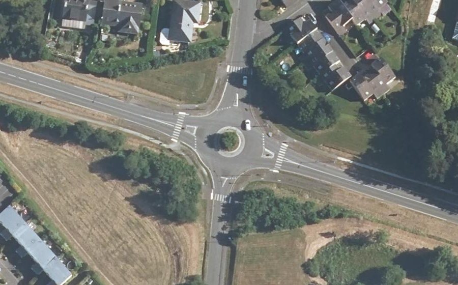 Vue aérienne du Rond-Point de Lavelanet