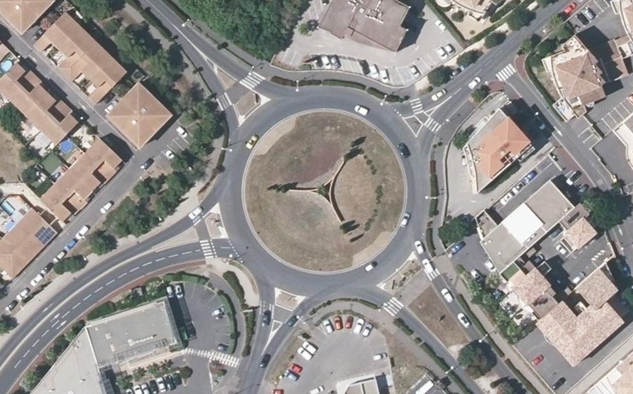 Vue aérienne du Rond-Point de l'Archipel