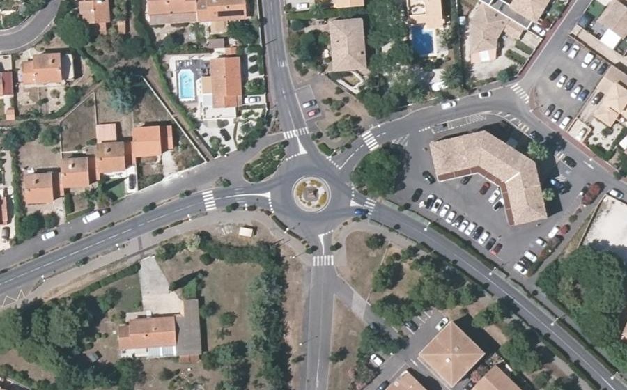 Vue aérienne du Rond-Point Saint-Étienne