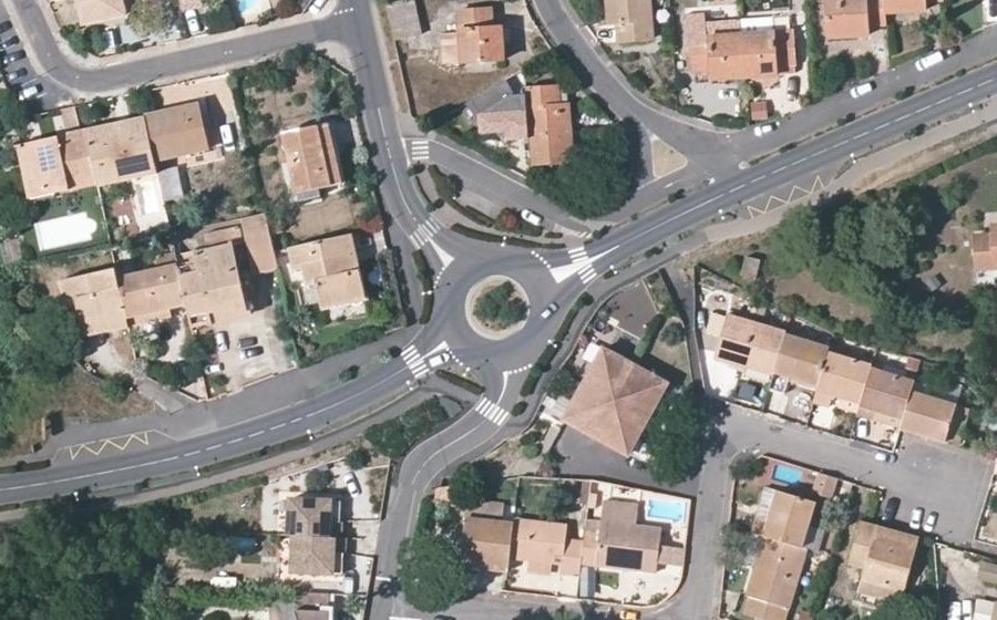 Vue aérienne du Rond-Point de la Prunette