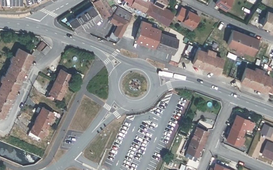 Vue aérienne du Rue de Delle