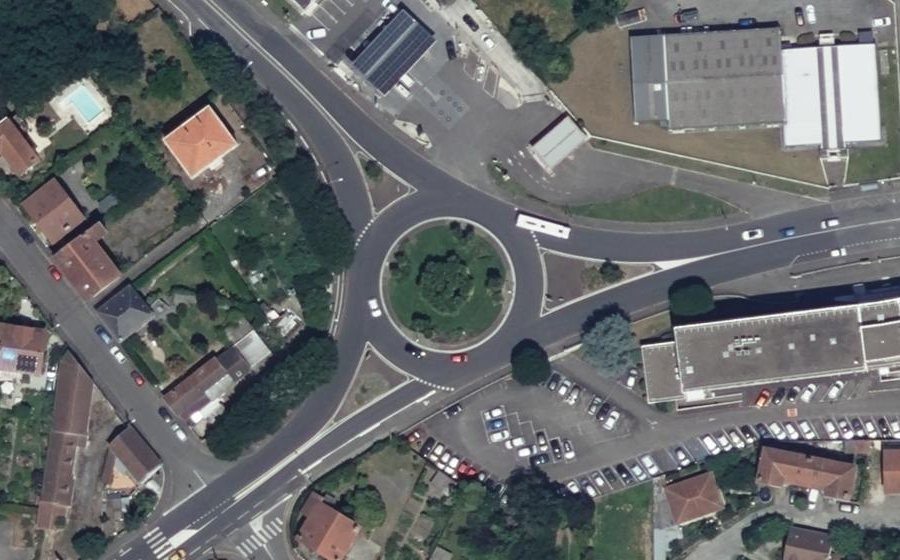 Vue aérienne du Rond-Point de Reffye