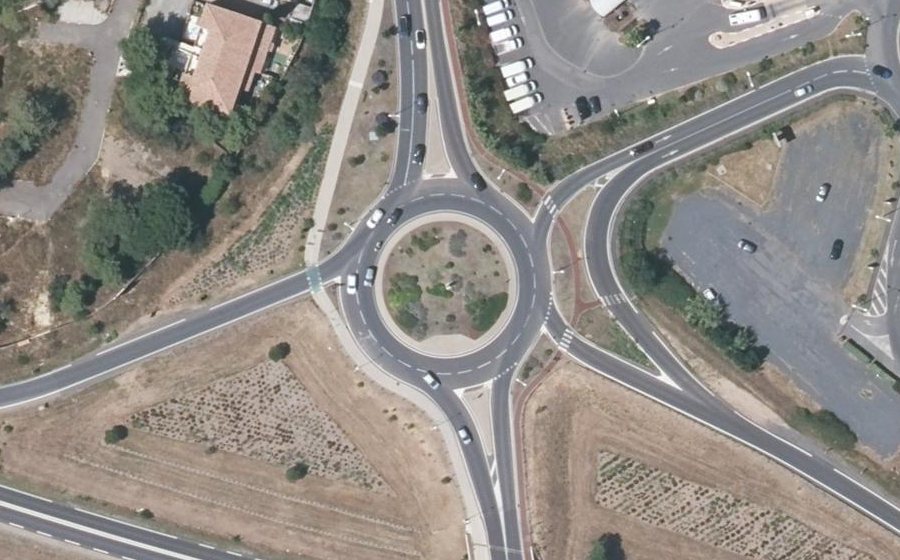 Vue aérienne du Rond-Point Hilaire Reynaud