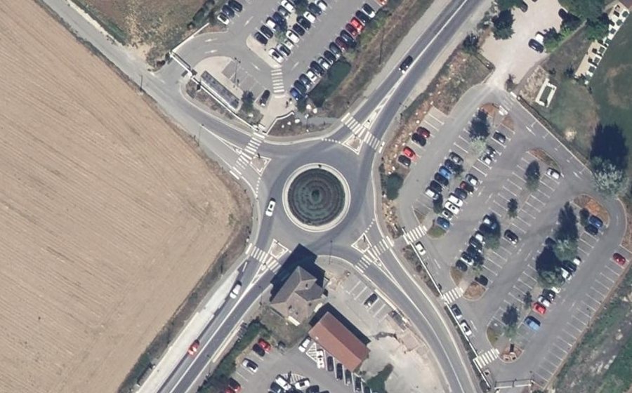 Vue aérienne du Rond-Point de Crevy