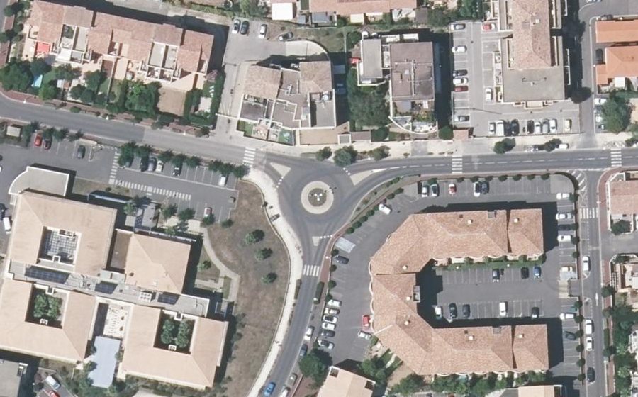 Vue aérienne du Rond-Point du Docteur Michel Archimbaud
