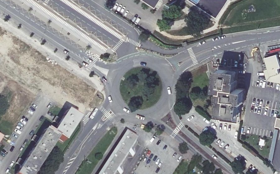 Vue aérienne du Giratoire du Téléthon