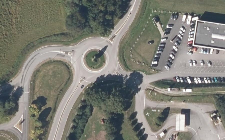 Vue aérienne du Giratoire du Rahun