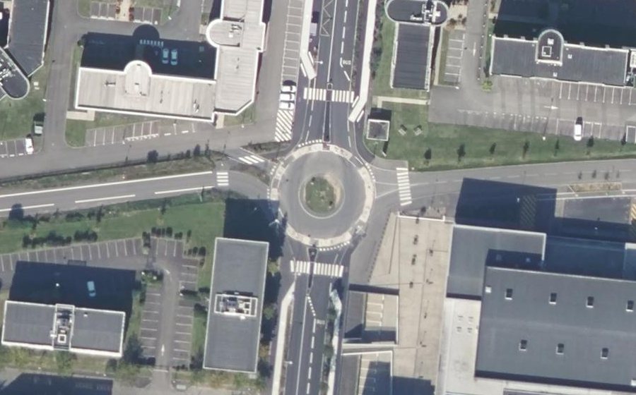 Vue aérienne du Rond-Point Edonia