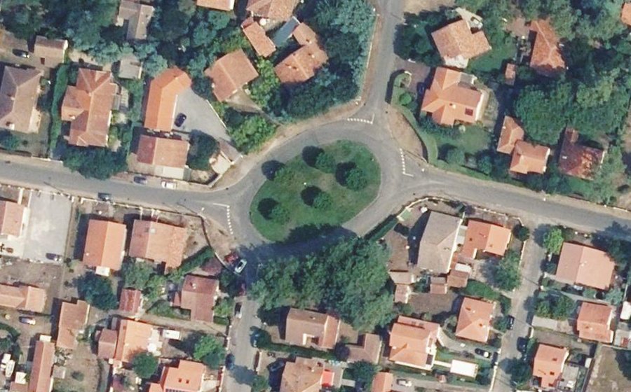 Vue aérienne du Rond-Point du Marina