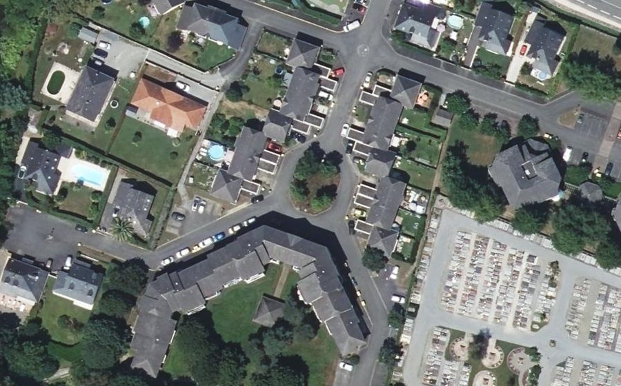 Vue aérienne du Rue de l'Esquirette