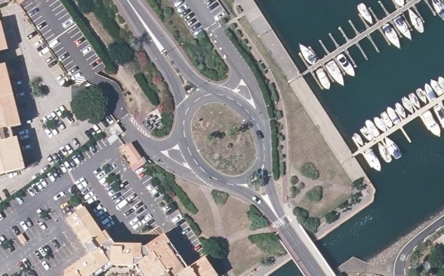 Vue aérienne du Rond-Point du Port Malfato