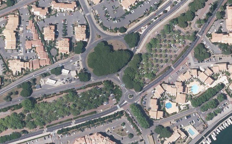 Vue aérienne du Rond-Point Nicolas Fouquet
