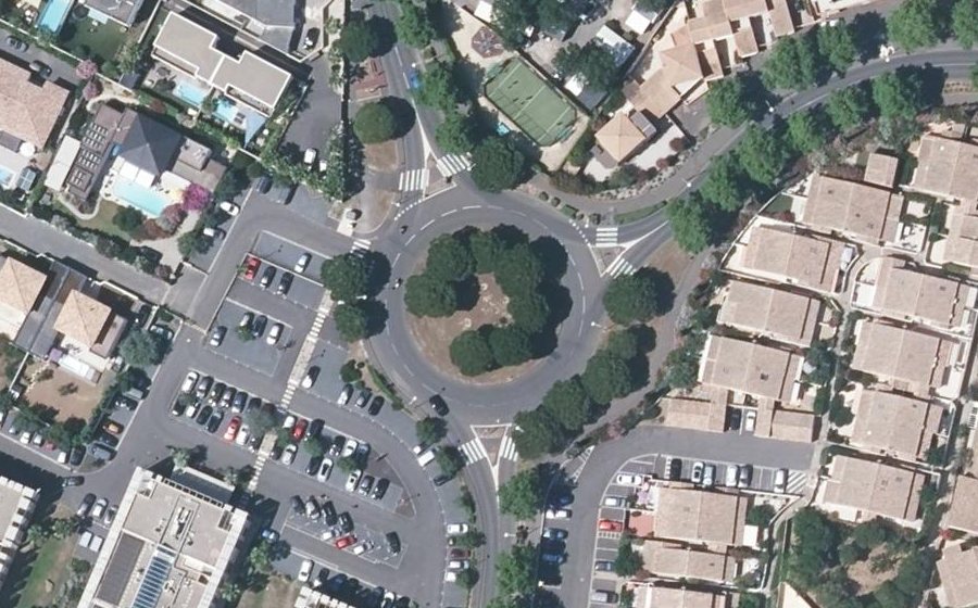 Vue aérienne du Rond-Point Prosper Vivares
