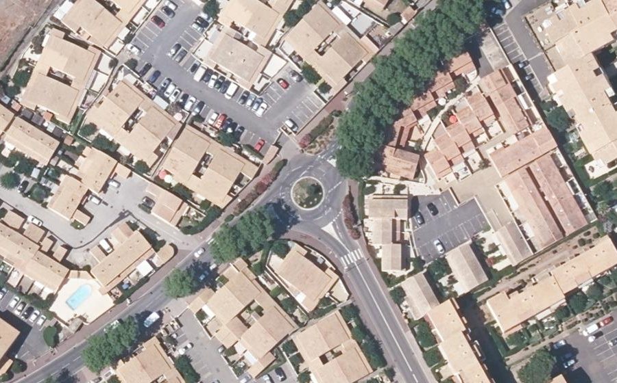 Vue aérienne du Rond-Point du Pacifique