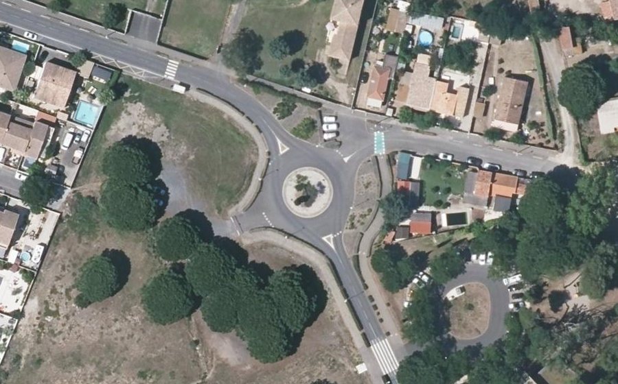 Vue aérienne du Rond-Point des Petits Métiers