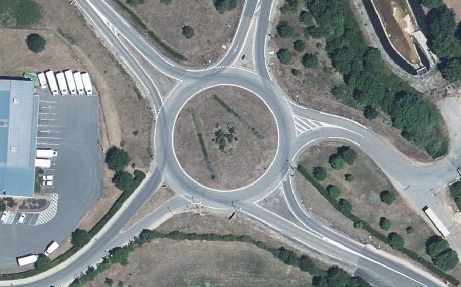 Vue aérienne du Giratoire des Marteliez