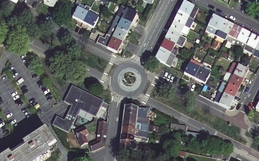 Vue aérienne du Rond-Point de la Grenouille