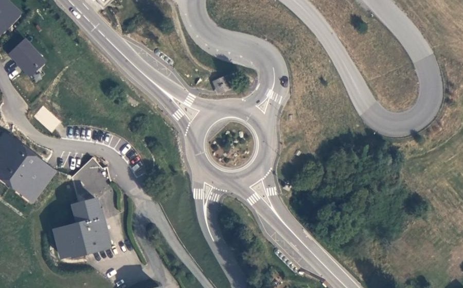 Vue aérienne du Giratoire des Graniteurs