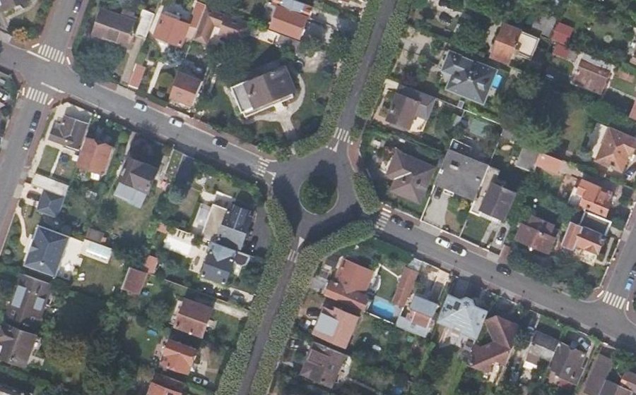 Vue aérienne du Rond-Point Alexandre Fourny