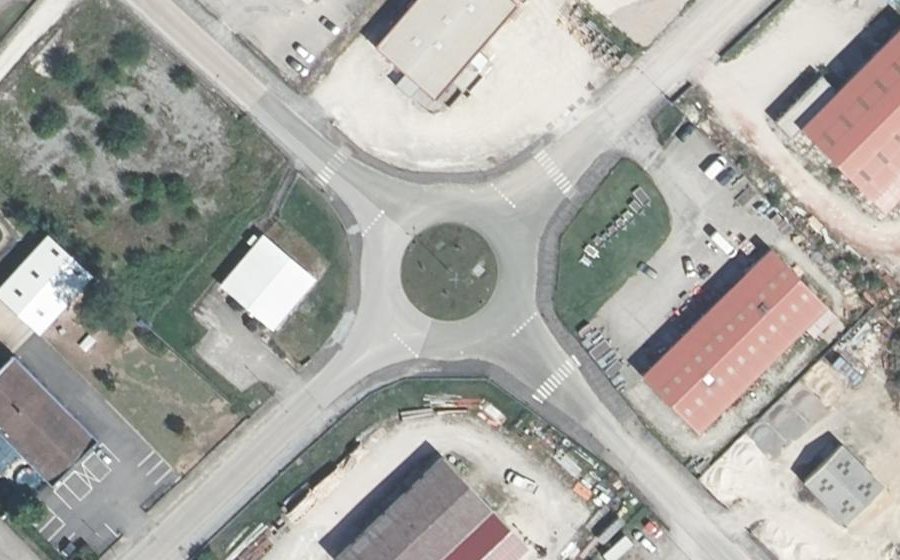 Vue aérienne du Rond-Point du 1er Mai