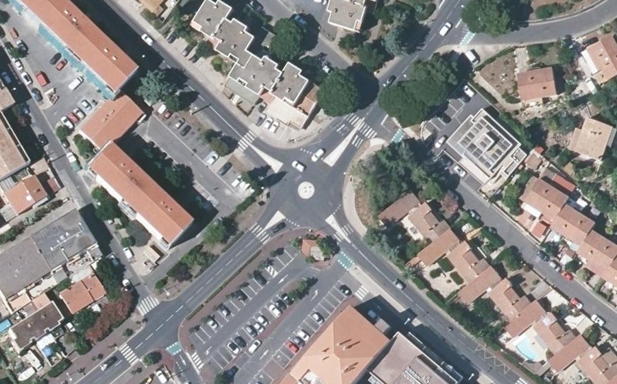 Vue aérienne du Rond-Point des Vignerons