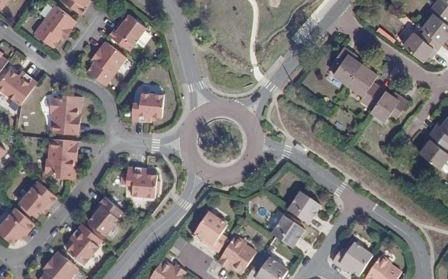 Vue aérienne du Rond-Point Zola