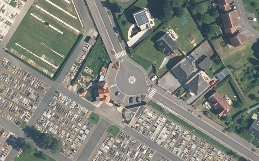 Vue aérienne du Rond-Point Carette