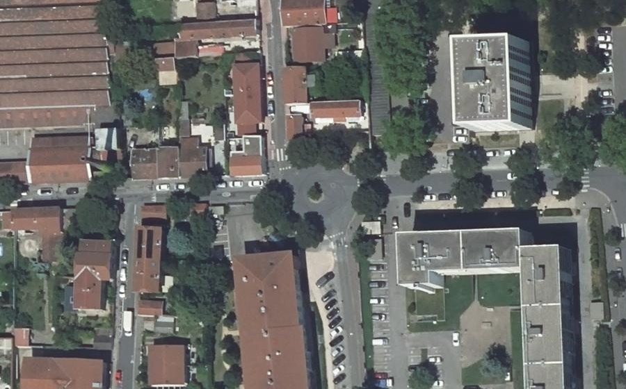 Vue aérienne du Rue Émile Zola