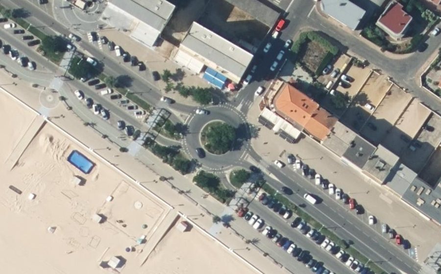 Vue aérienne du Rond-point de la rue Lepère