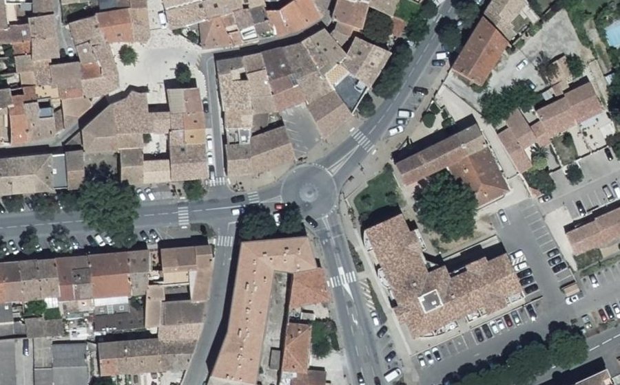 Vue aérienne du Rond-Point de la Libération