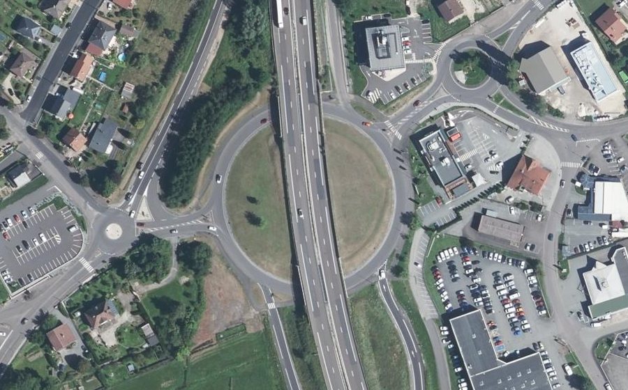 Vue aérienne du Giratoire de la Zouzette