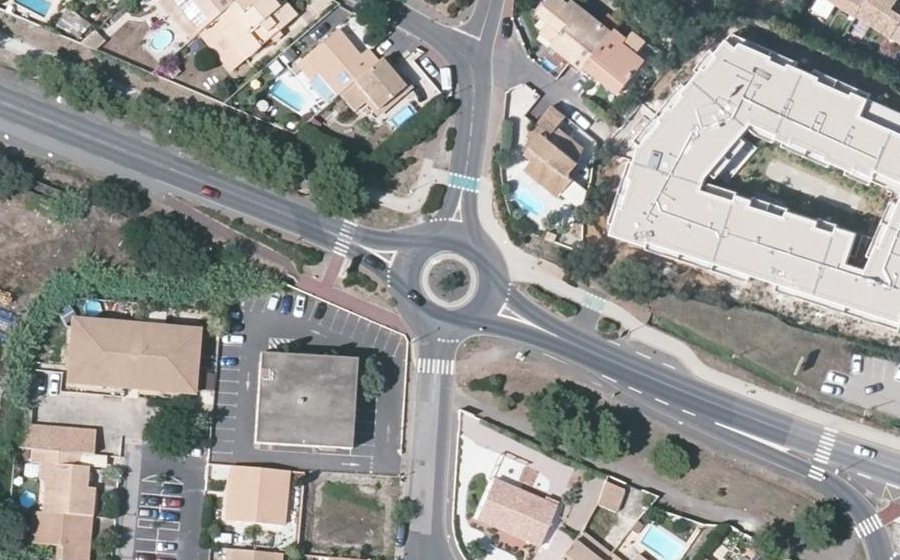 Vue aérienne du Rond-Point Georges Clemenceau