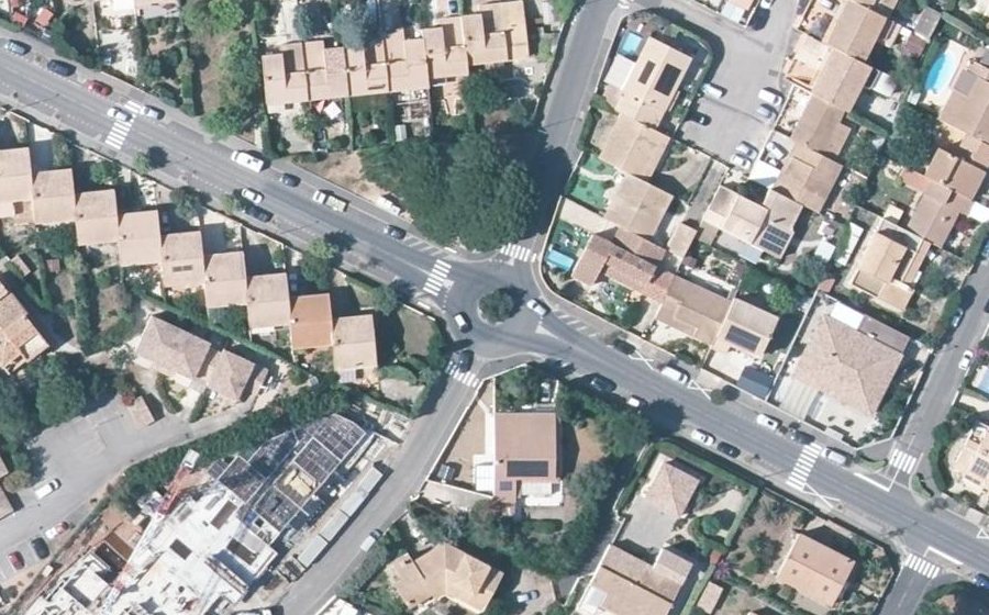 Vue aérienne du Avenue des Amants