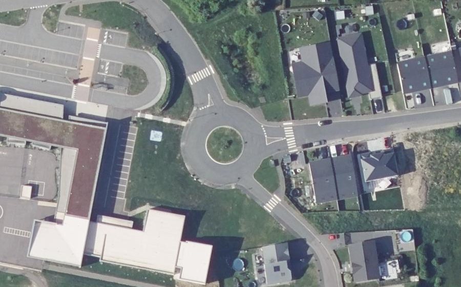 Vue aérienne du Rue des Écoles