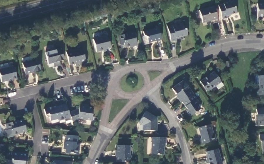 Vue aérienne du Rue de la Cressonnière