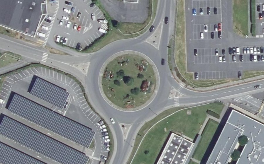 Vue aérienne du Rond-Point de l'Europe
