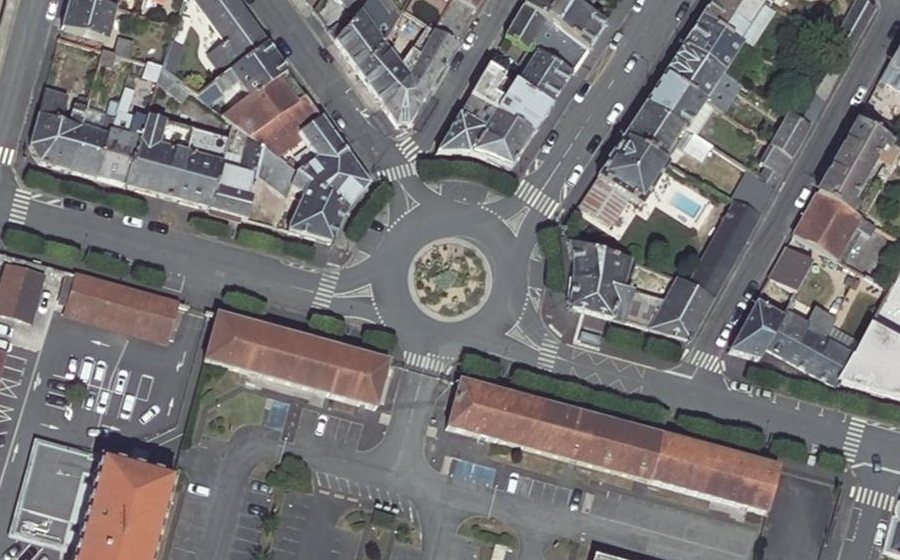 Vue aérienne du Rond-Point Maréchal Leclerc