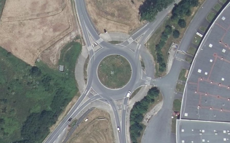 Vue aérienne du Giratoire de la Saulaie