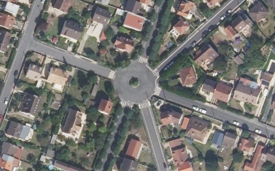 Vue aérienne du Rond-Point Suzanne Degoix