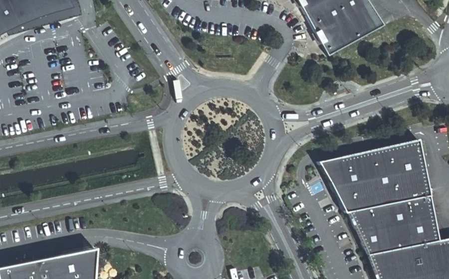 Vue aérienne du Rue du Traité de Rome