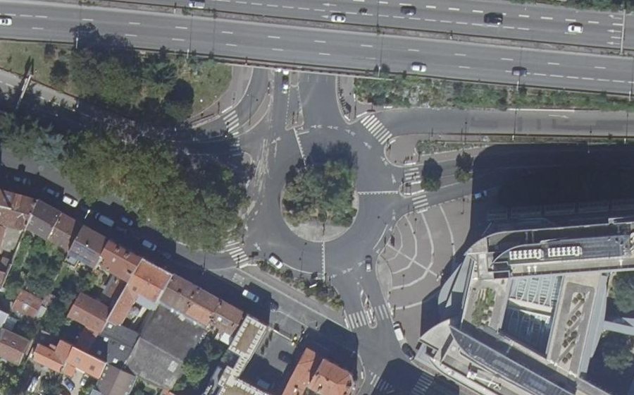 Vue aérienne du Place Mazagran