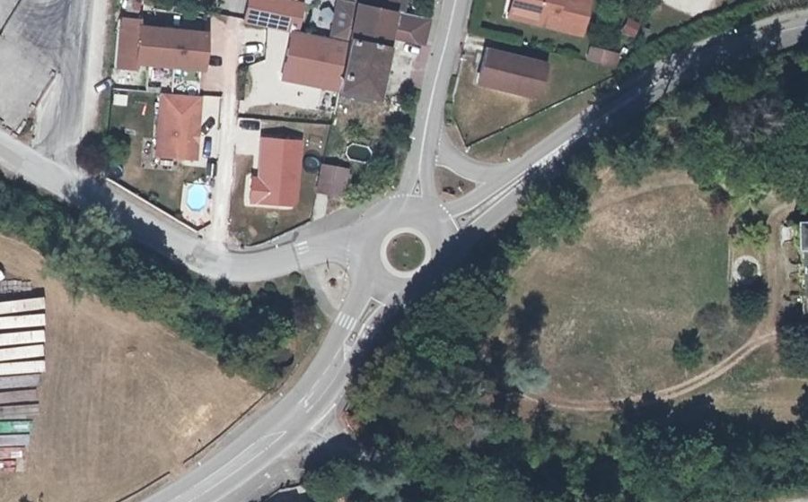 Vue aérienne du Route de Corlier et du Maquis 43-44