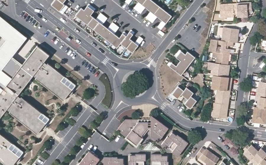 Vue aérienne du Rond-Point Roger Marson