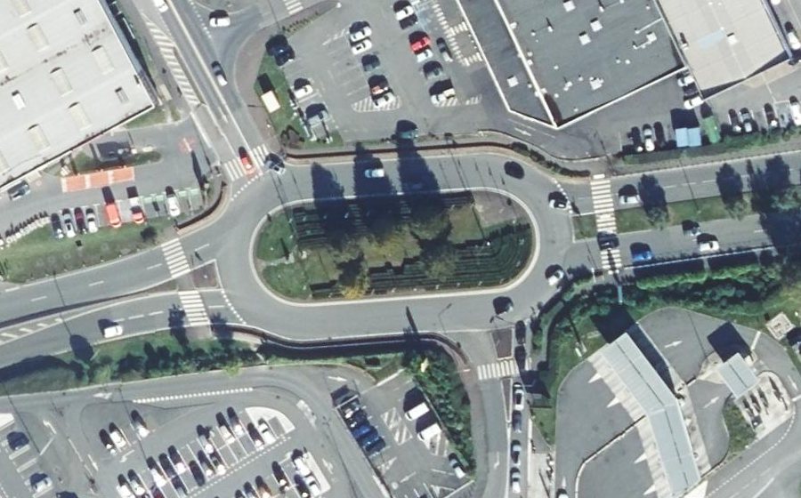 Vue aérienne du Rond-Point de l'Europe