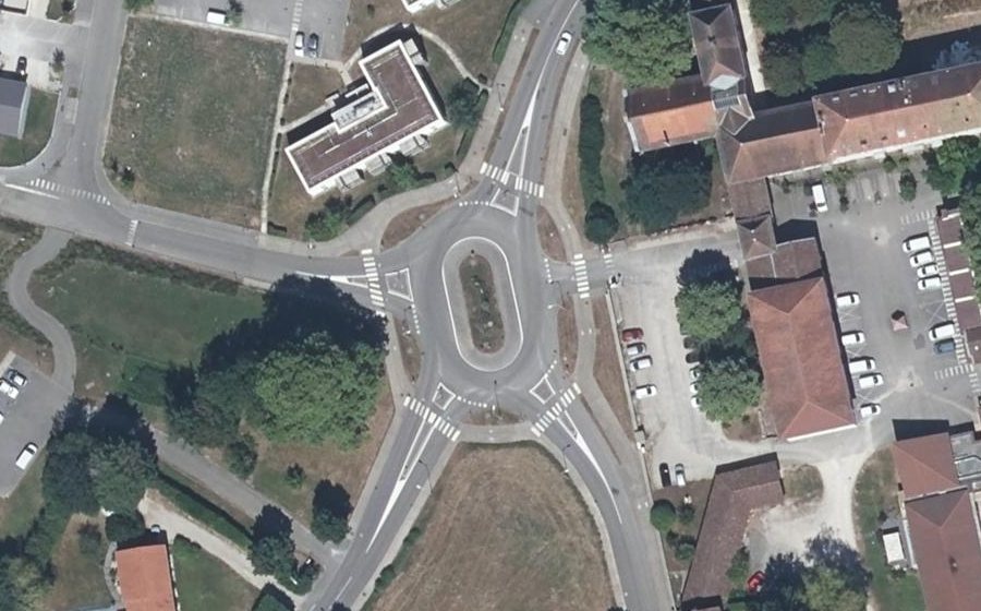 Vue aérienne du Giratoire de Seillon