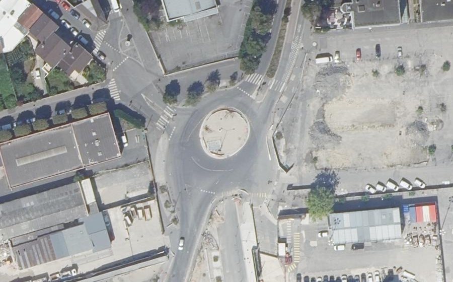 Vue aérienne du Giratoire des Ardoines