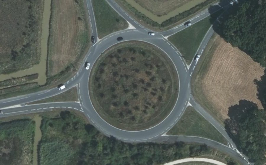 Vue aérienne du Rond-Point Sud