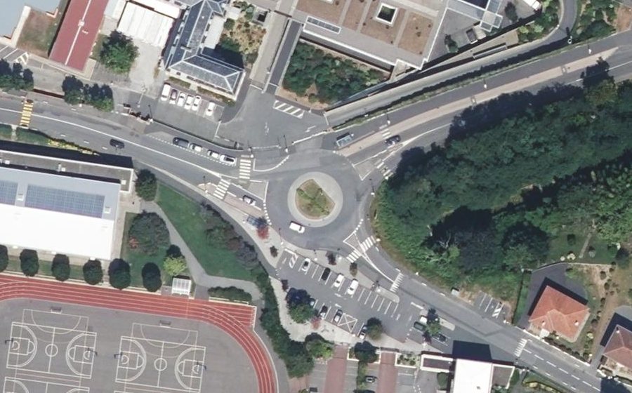 Vue aérienne du Giratoire Albert Grenier