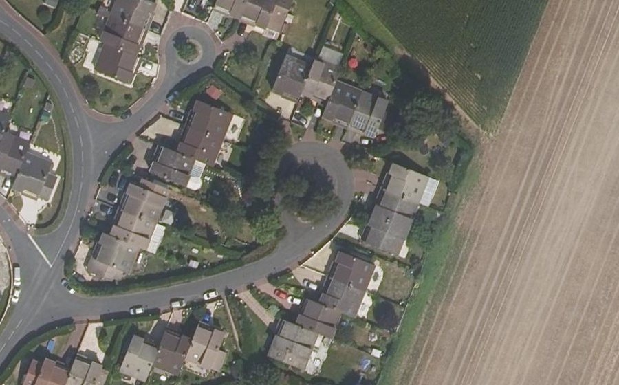 Vue aérienne du Hameau des Cartouchières
