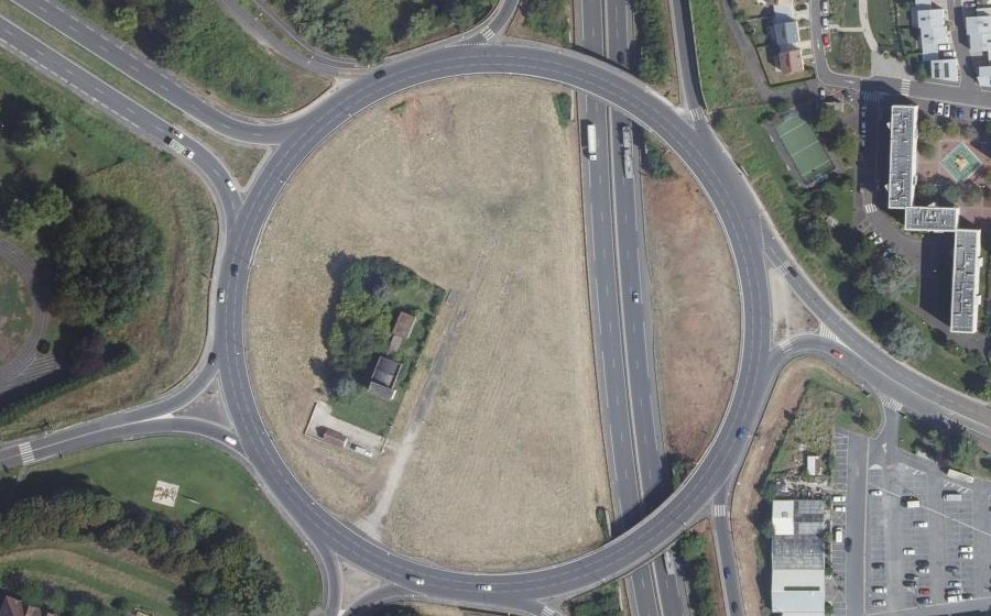 Vue aérienne du Rond-Point de la Pénétrante